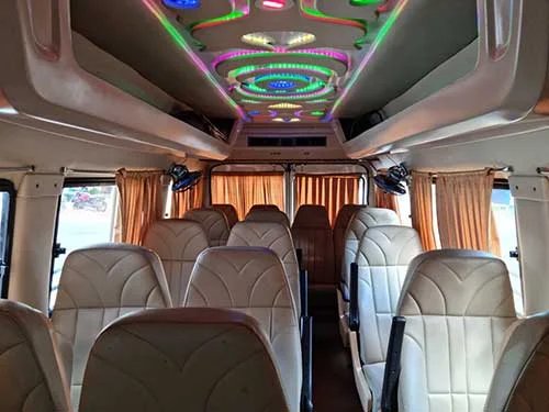 17 seater tempo traveller Kerala, 17 seater van rental Kochi, tourist tempo traveller Kerala.